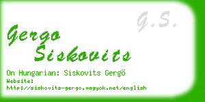gergo siskovits business card