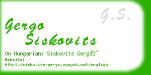 gergo siskovits business card